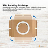 Jigsaw Puzzles & Accessories: Social Hike 1500pcs Puzzle Board 6 Drawer with Cover - Wooden Rotating Tabletop
