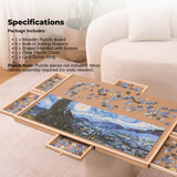 Jigsaw Puzzles & Accessories: Social Hike 1500pcs Puzzle Board 6 Drawer with Cover - Wooden Rotating Tabletop