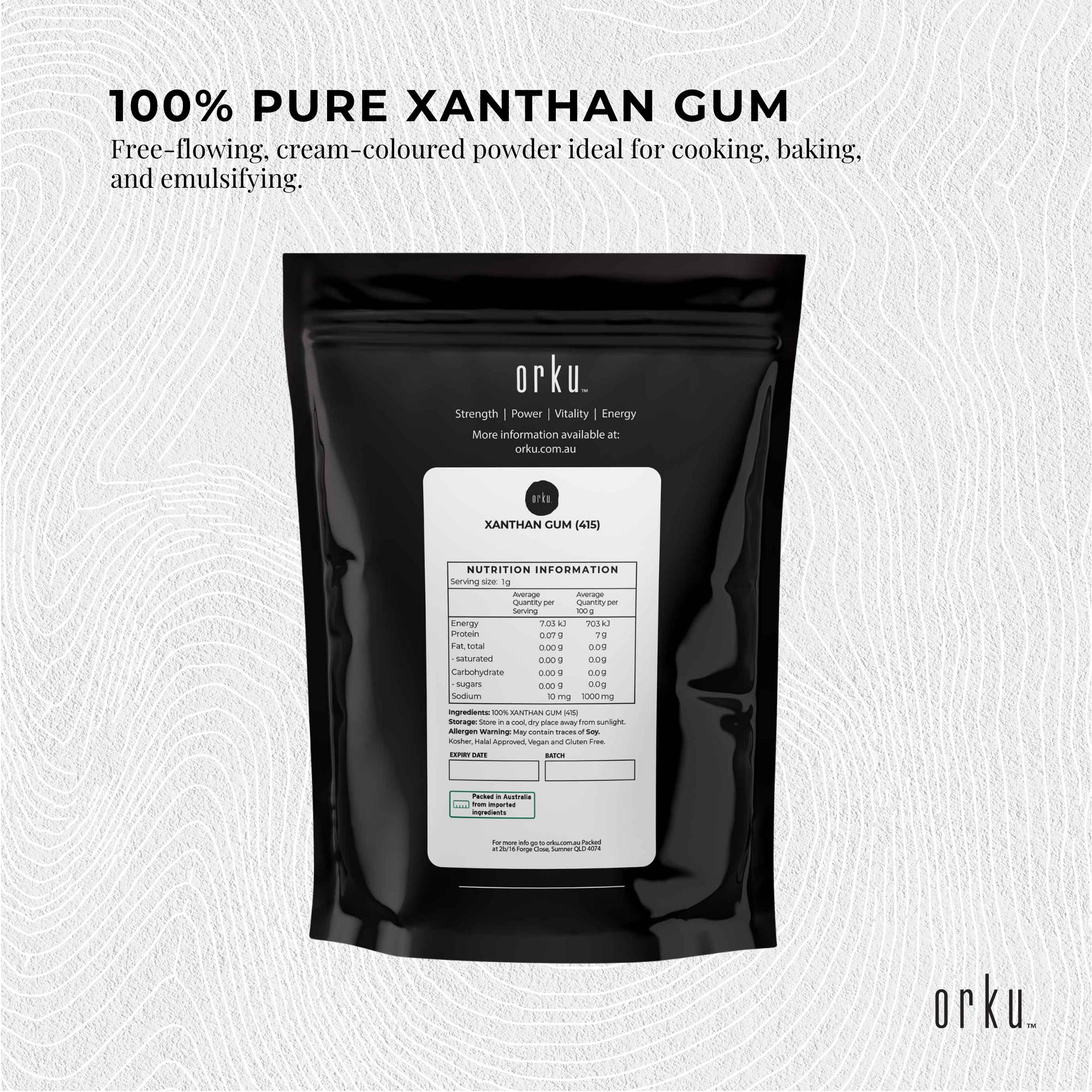 Orku 400g Xanthan Gum Thickener Pure Fine Powder 200 Mesh FCC E415 Food Additive