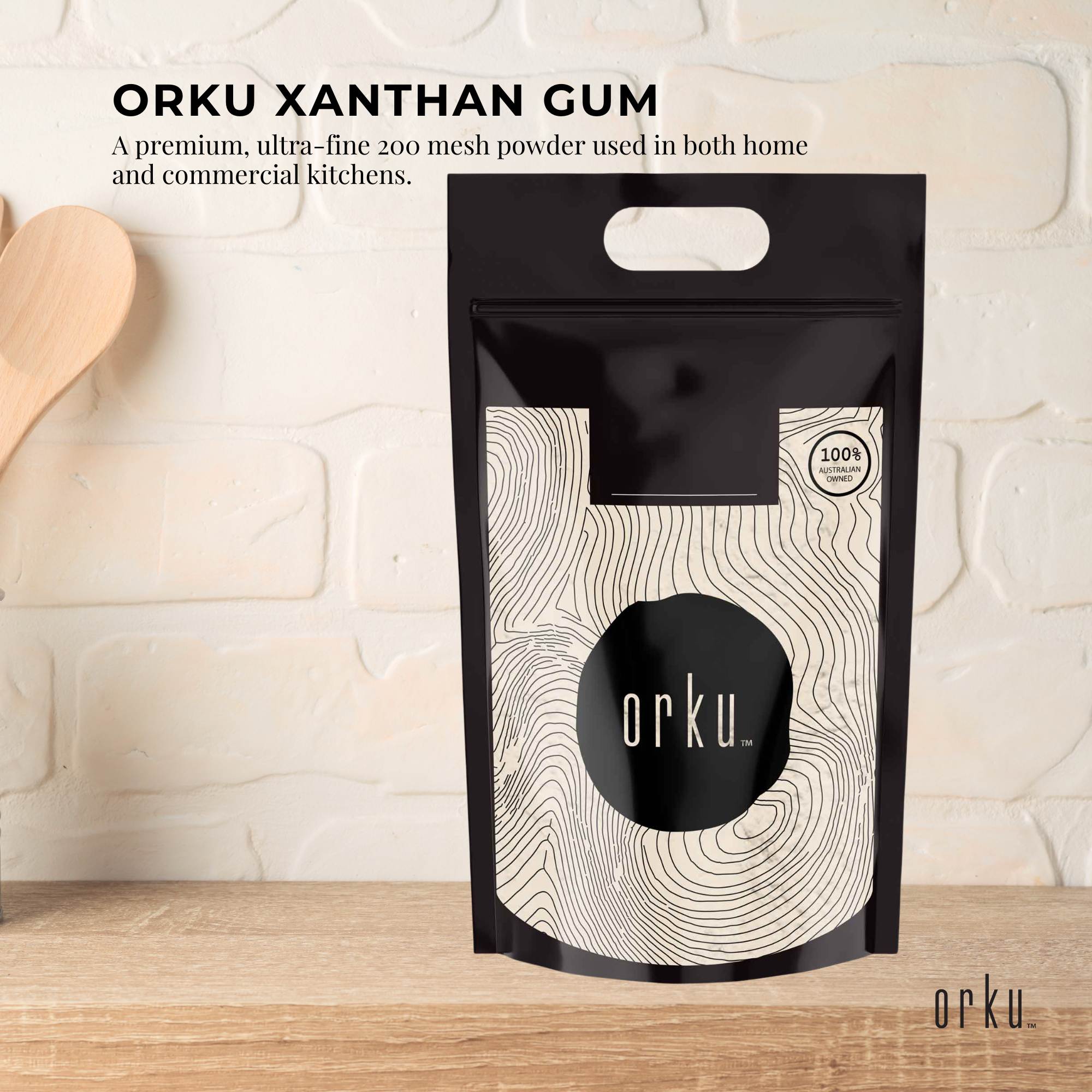 Seasonings & Spices: Orku 10Kg Xanthan Gum Thickener Pure Fine Powder 200 Mesh FCC E415 Food Additive