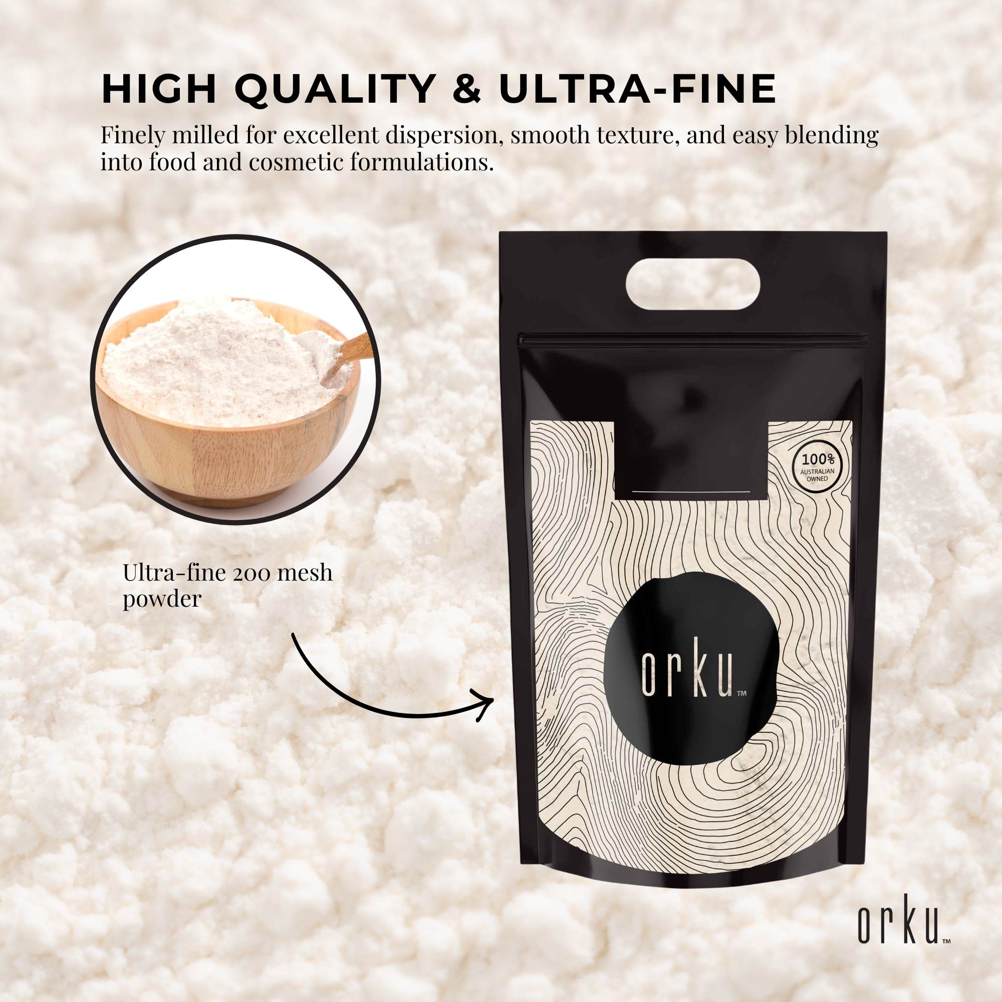 Seasonings & Spices: Orku 10Kg Xanthan Gum Thickener Pure Fine Powder 200 Mesh FCC E415 Food Additive