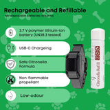 Dog Collars, Leads & Harnesses: Rooster Farms Dog Bark Training Collar Citronella + Sound Rechargeable Automatic