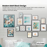 Picture Frames: Kitchee 12 Pieces Photo Frame Set - Modern Gallery Wall Mixed Sizes Matt Black