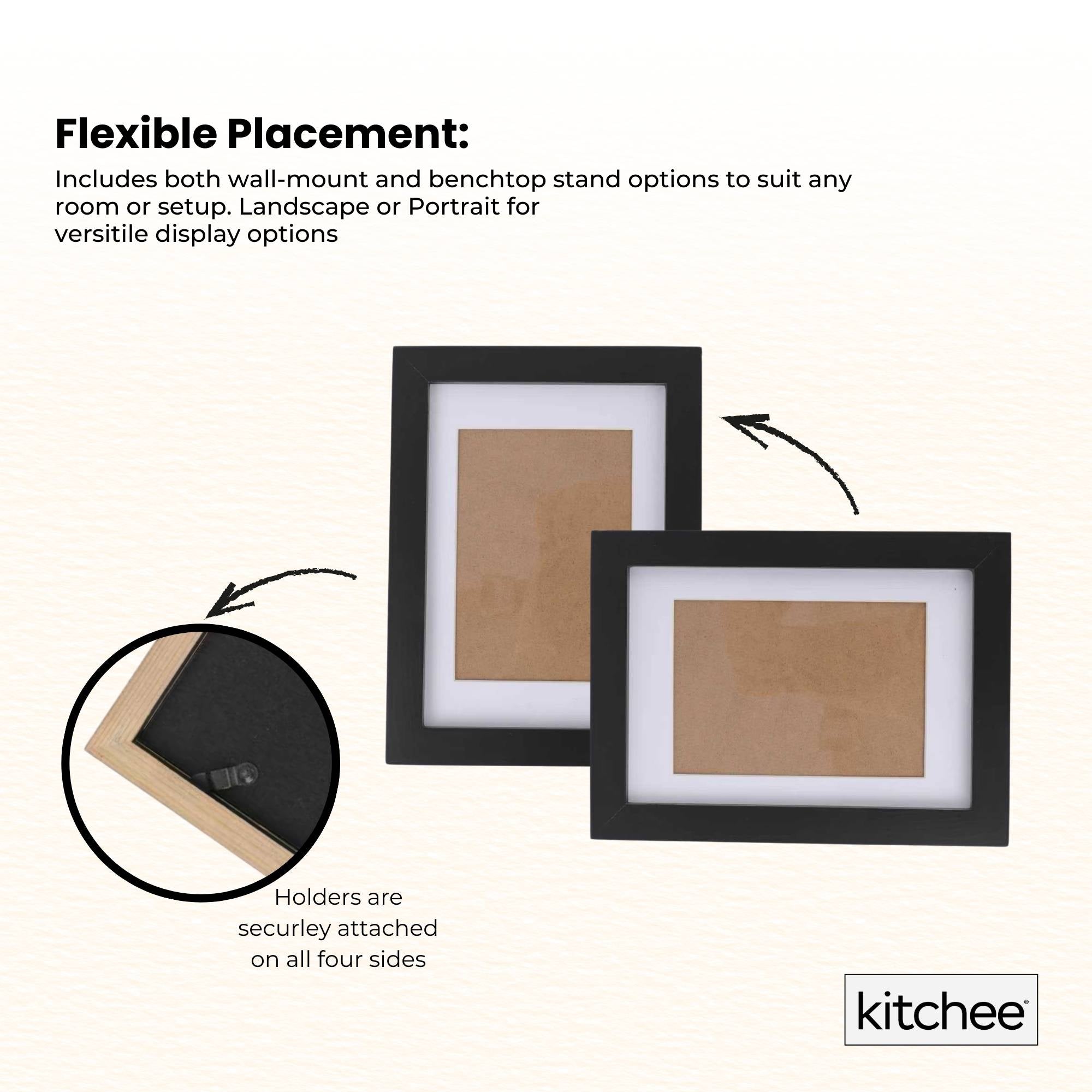 Picture Frames: Kitchee 12 Pieces Photo Frame Set - Modern Gallery Wall Mixed Sizes Matt Black