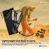 Skiing & Accessories: Social Hike Trekking Poles Set of 2 Adjustable Lightweight Hiking Walking Sticks