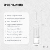 Oral Care: Orku Mini Water Flosser Rechargeable Portable Extendable Travel Oral Irrigator White