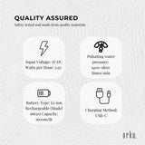 Oral Care: Orku Mini Water Flosser Rechargeable Portable Extendable Travel Oral Irrigator White
