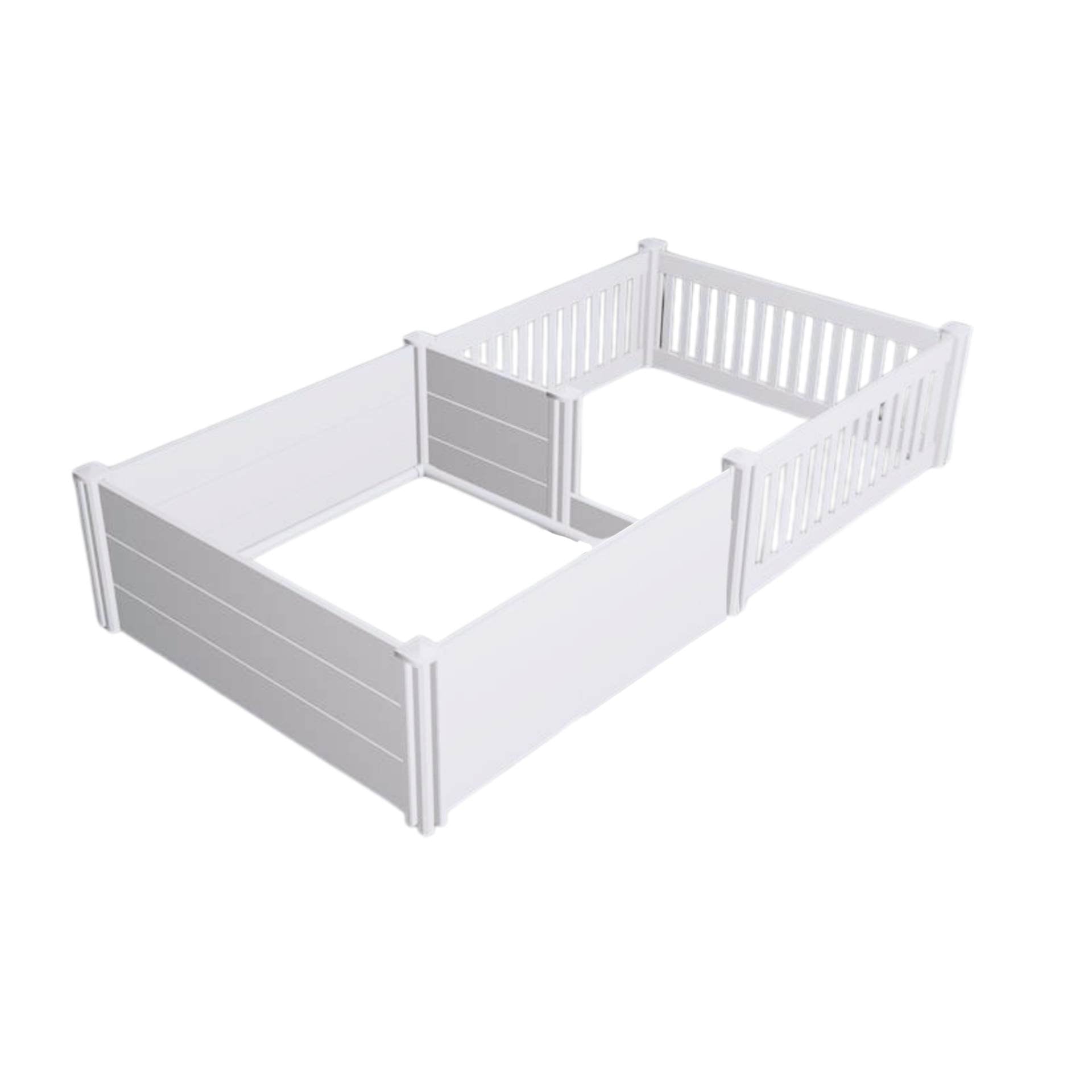 Rooster Farms 2.3m x 1.15m PVC Dog Whelping Box + Playpen Kit - Anti-Crush Rail