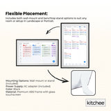 Calendars, Organisers & Planners: Kitchee Digital Calendar Smart Family Planner - 39.5cm Touchscreen Display Black