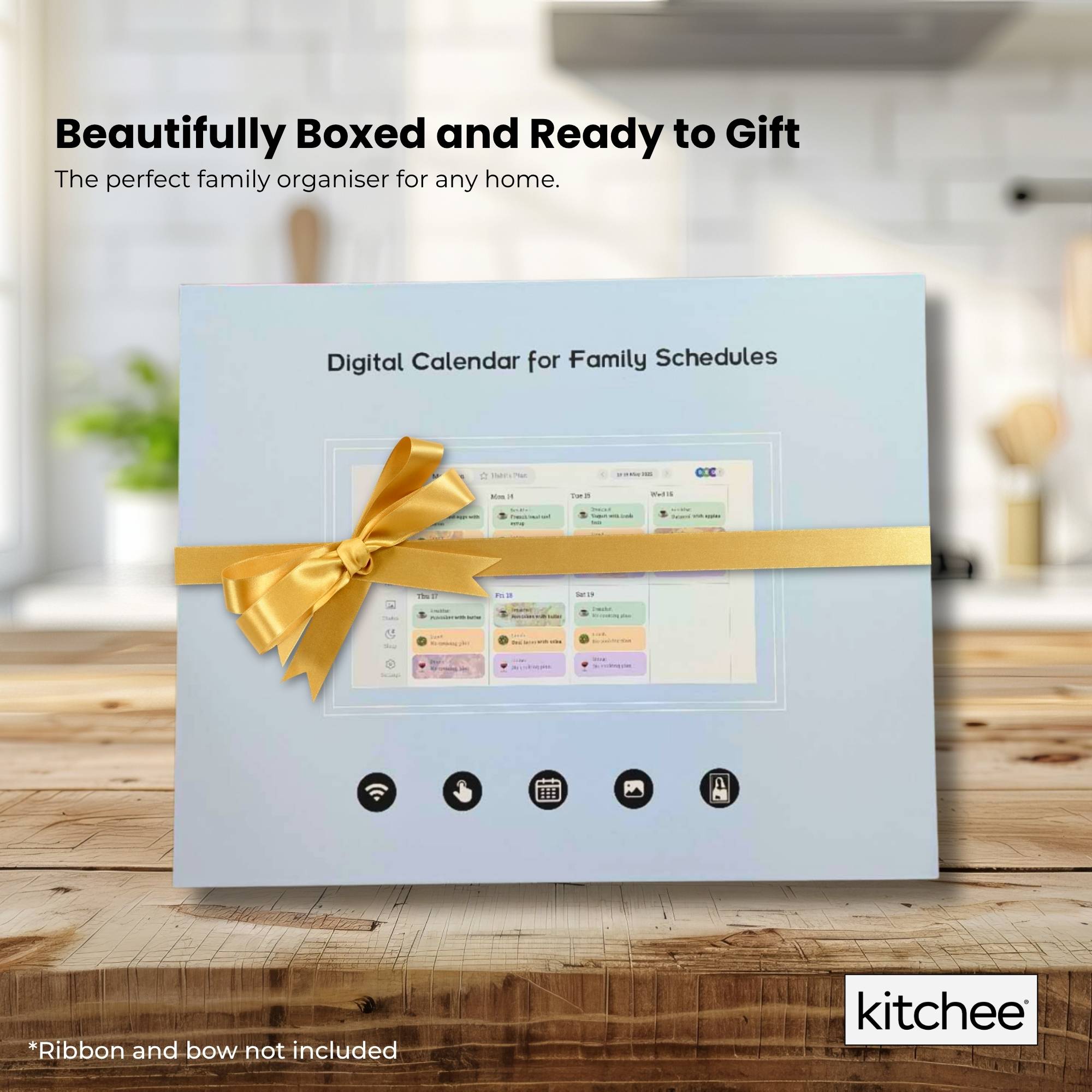 Kitchee 15.6" Digital Calendar Smart Family Planner - 39.5cm Touchscreen Black