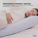 Pillows: Orku Maternity Pregnancy Pillow - J-Shape Full Length for Side Sleepers Grey