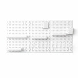 Kitchee Pegboard Wall Organiser Storage Kit 18 Hook and Basket Accessories White