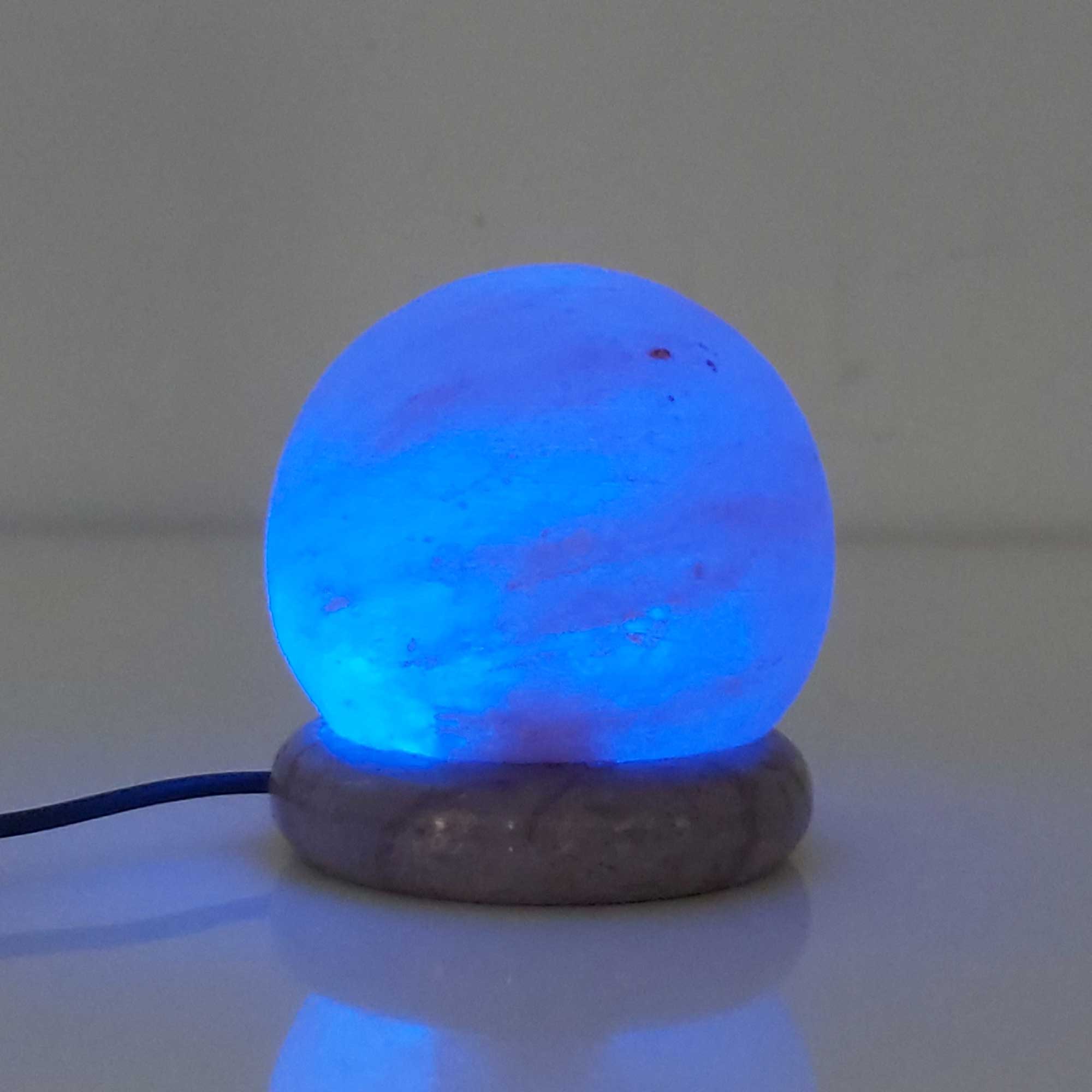 Table Lamps: USB Colour Changing Salt Himalayan Lamp - Ball Sphere Shape Pink Rock LED Light