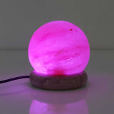 Table Lamps: USB Colour Changing Salt Himalayan Lamp - Ball Sphere Shape Pink Rock LED Light