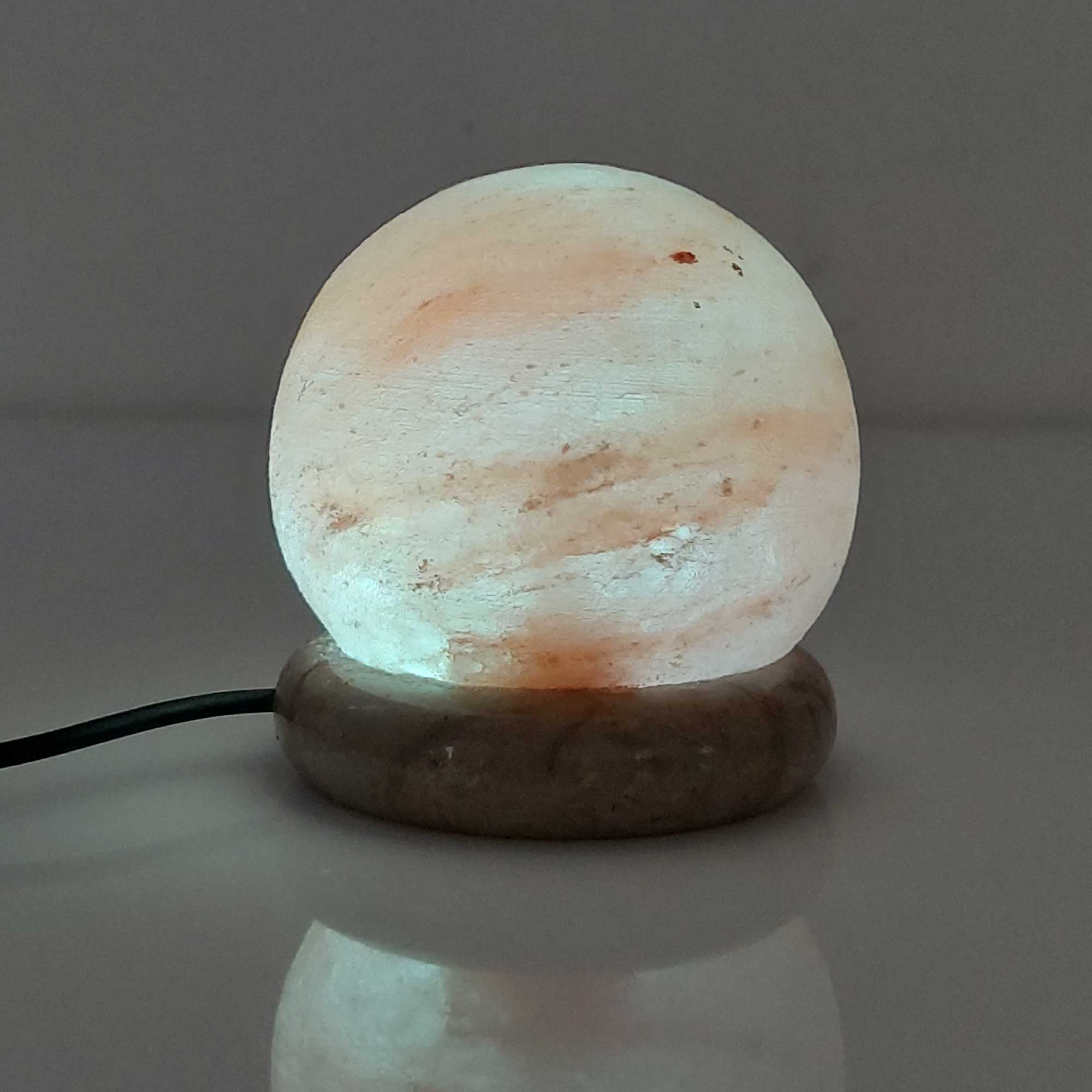 Table Lamps: USB Colour Changing Salt Himalayan Lamp - Ball Sphere Shape Pink Rock LED Light