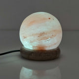 Table Lamps: USB Colour Changing Salt Himalayan Lamp - Ball Sphere Shape Pink Rock LED Light