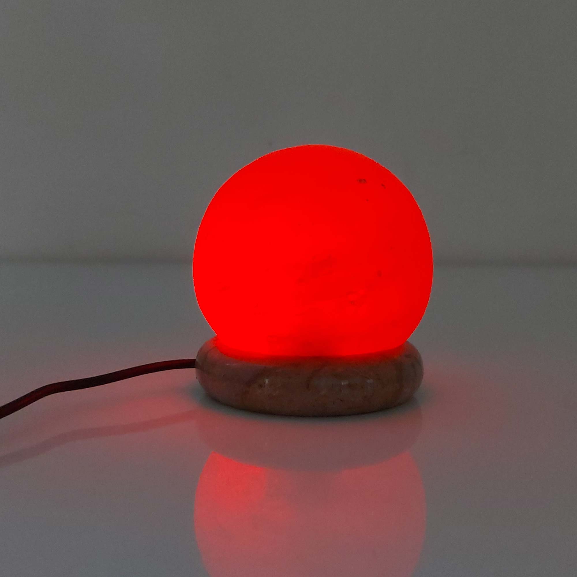 Table Lamps: USB Colour Changing Salt Himalayan Lamp - Ball Sphere Shape Pink Rock LED Light