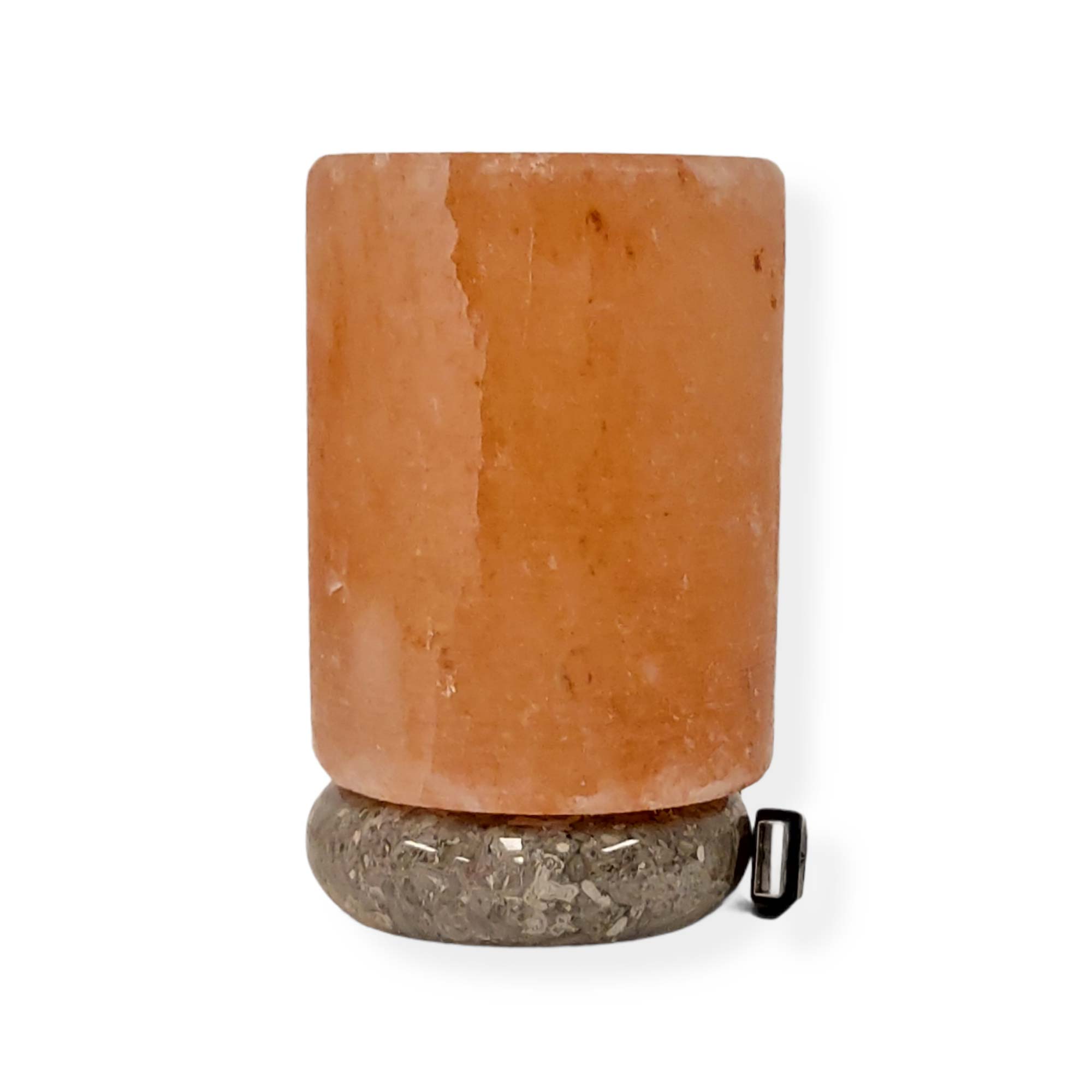 Table Lamps: USB Colour Changing Salt Himalayan Lamp - Cylinder Shape Pink Rock LED Light