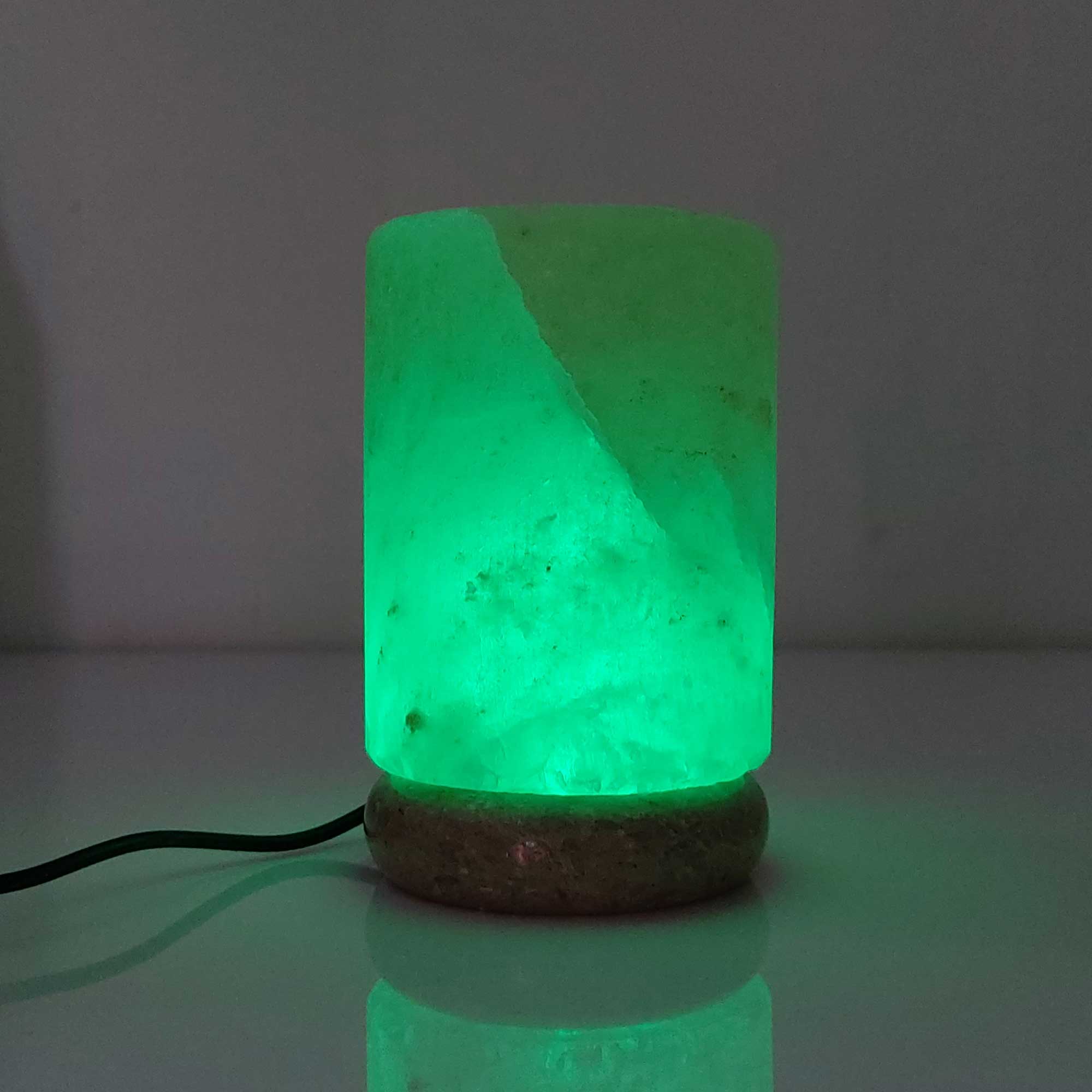 Table Lamps: USB Colour Changing Salt Himalayan Lamp - Cylinder Shape Pink Rock LED Light