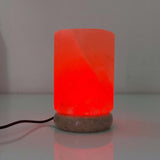 Table Lamps: USB Colour Changing Salt Himalayan Lamp - Cylinder Shape Pink Rock LED Light