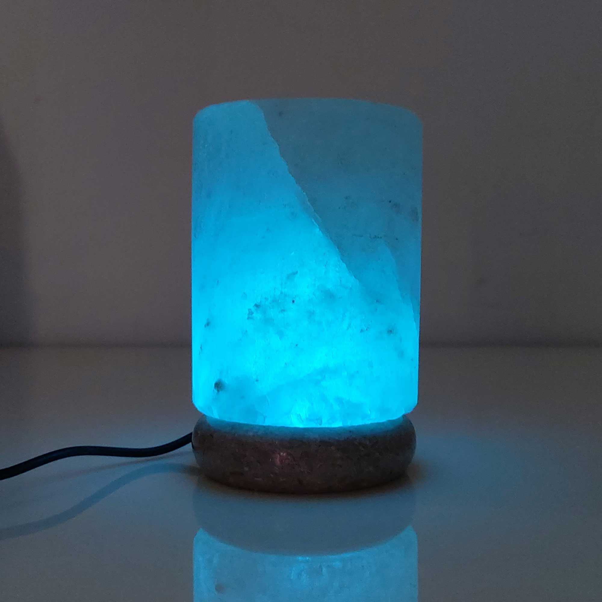 Table Lamps: USB Colour Changing Salt Himalayan Lamp - Cylinder Shape Pink Rock LED Light