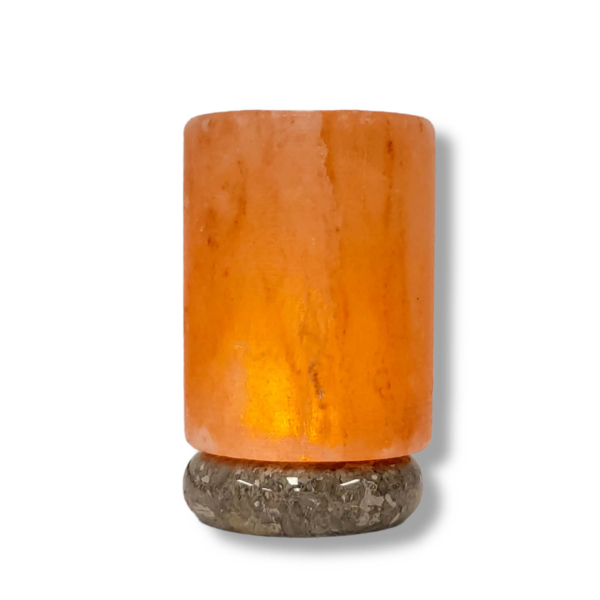 Table Lamps: USB Colour Changing Salt Himalayan Lamp - Cylinder Shape Pink Rock LED Light