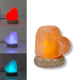 Table Lamps: USB Colour Changing Salt Himalayan Lamp - Heart Love Shape Pink Rock LED Light