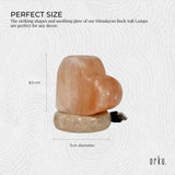 Table Lamps: USB Colour Changing Salt Himalayan Lamp - Heart Love Shape Pink Rock LED Light