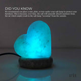 Table Lamps: USB Colour Changing Salt Himalayan Lamp - Heart Love Shape Pink Rock LED Light