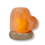 Table Lamps: USB Colour Changing Salt Himalayan Lamp - Heart Love Shape Pink Rock LED Light