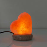 Table Lamps: USB Colour Changing Salt Himalayan Lamp - Heart Love Shape Pink Rock LED Light