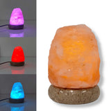 Table Lamps: USB Colour Changing Salt Himalayan Lamp - Natural Shape Pink Rock LED Light