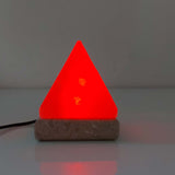 Table Lamps: USB Colour Changing Salt Himalayan Lamp - Pyramid Shape Pink Rock LED Light