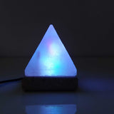 Table Lamps: USB Colour Changing Salt Himalayan Lamp - Pyramid Shape Pink Rock LED Light