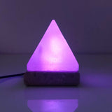 Table Lamps: USB Colour Changing Salt Himalayan Lamp - Pyramid Shape Pink Rock LED Light