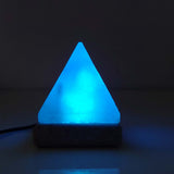 Table Lamps: USB Colour Changing Salt Himalayan Lamp - Pyramid Shape Pink Rock LED Light