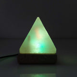Table Lamps: USB Colour Changing Salt Himalayan Lamp - Pyramid Shape Pink Rock LED Light