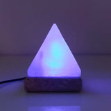 Table Lamps: USB Colour Changing Salt Himalayan Lamp - Pyramid Shape Pink Rock LED Light