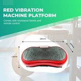 Social Hike Vibration Plate Exercise Platform - Vibrating Workout Machine Red