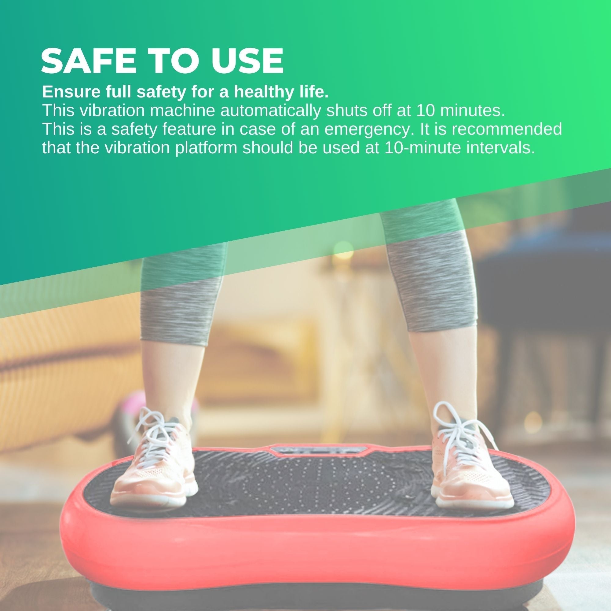 Social Hike 68cm Vibration Plate Machine Full Body Workout Platform Red