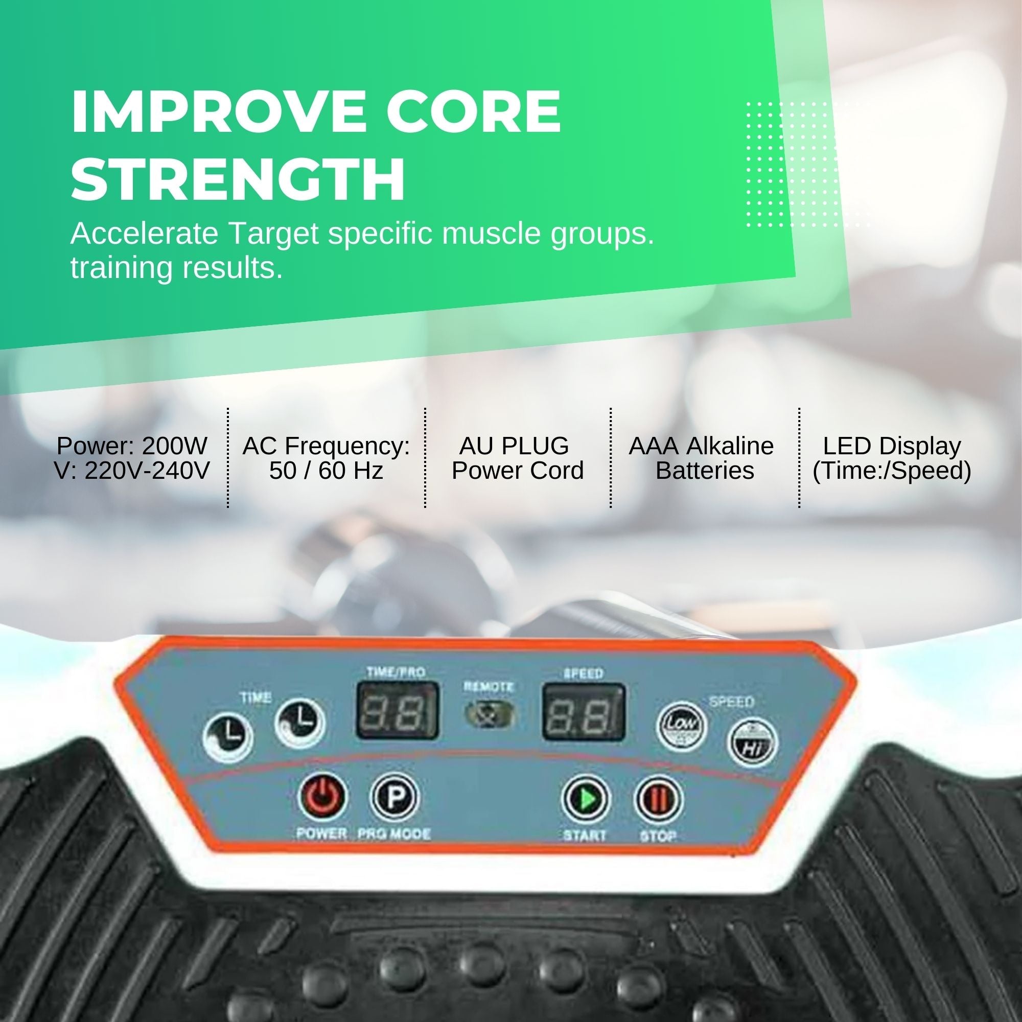 Social Hike 68cm Vibration Plate Machine Full Body Workout Platform Red