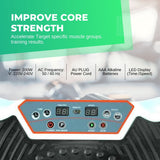 Social Hike Vibration Plate Exercise Platform - Vibrating Workout Machine Red