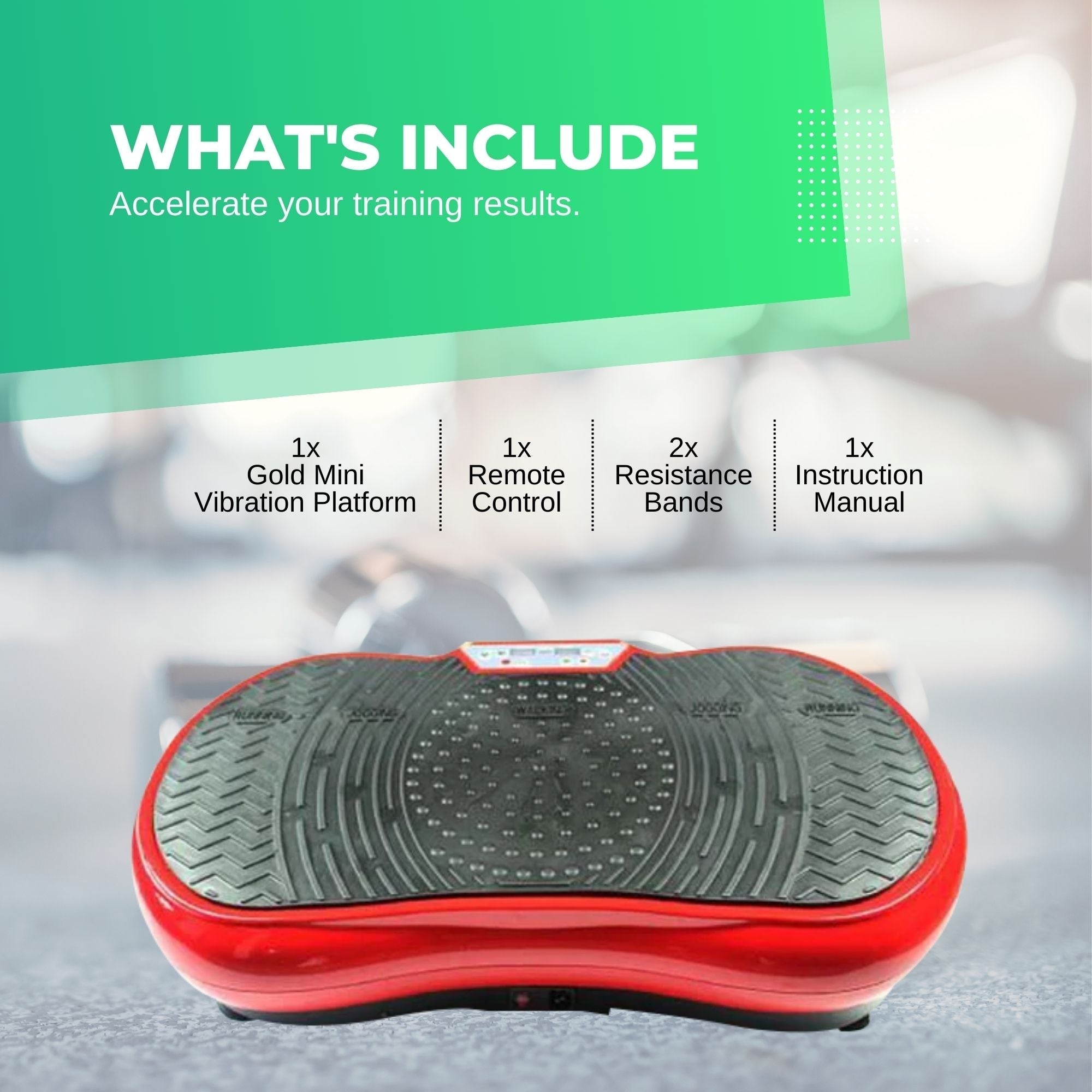 Social Hike 68cm Vibration Plate Machine Full Body Workout Platform Red