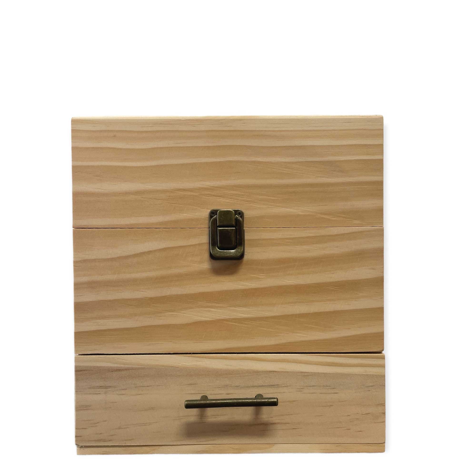 Orku 59 Essential Oil Bottle Storage Box - Wooden 3 Tier Aromatherapy Organiser