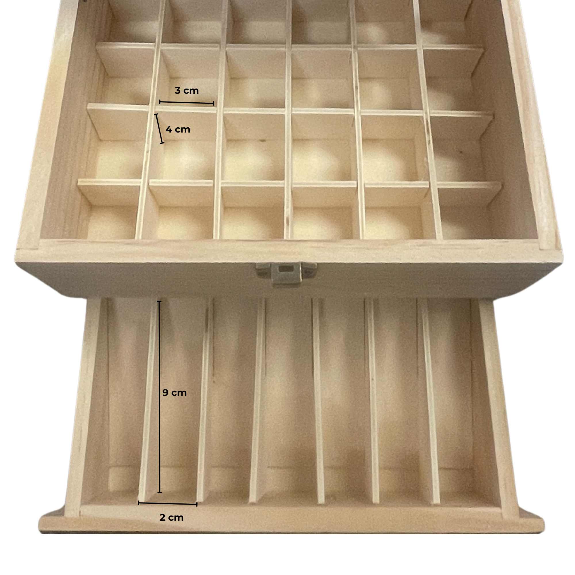 Orku 59 Essential Oil Bottle Storage Box - Wooden 3 Tier Aromatherapy Organiser