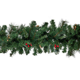 Christmas Trees: Christabelle 3.05m Christmas Garland with Berries Pine Tree Decoration Ornament