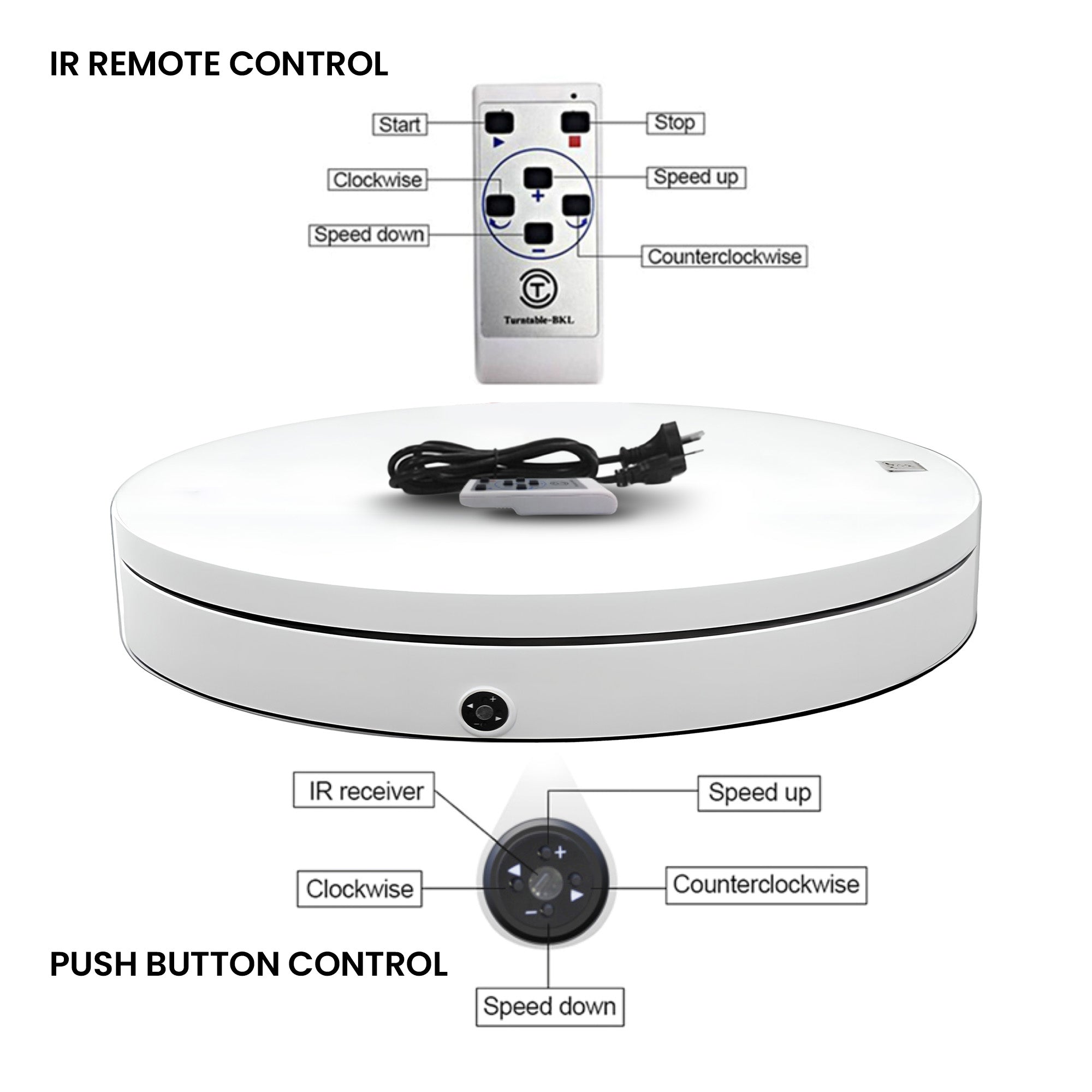 Christmas Decorations: Christabelle 60cm 100kg Commercial-grade Electric Display Turntable Christmas