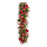 Christmas Wreaths & Garlands: Christabelle 1m Christmas Garland with Red Berries & Pine Cones Baubles Berries Tree Decoration Ornament Red Green