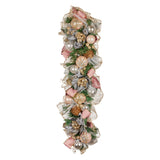 Christmas Wreaths & Garlands: Christabelle Premium 100cm Christmas Garland Jewelled Baubles & Berries Tree Decoration Ornament Pink Silver Gold