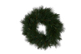 Christmas Trees: Christabelle 61cm Christmas Wreath Long Needle with LED Lights Front Door Decoration Ornament
